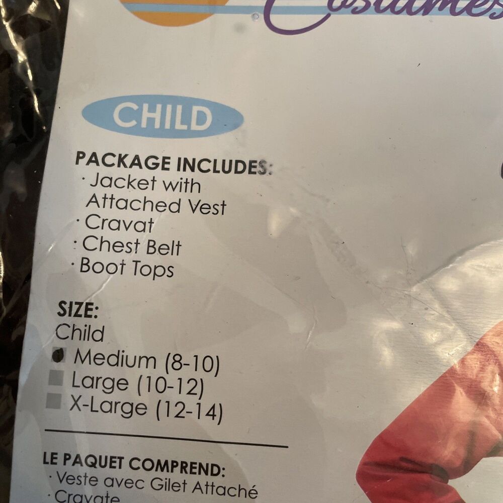 California Codtumes British Redcoat Child Sz M 8-10 New - Picture 4 of 6